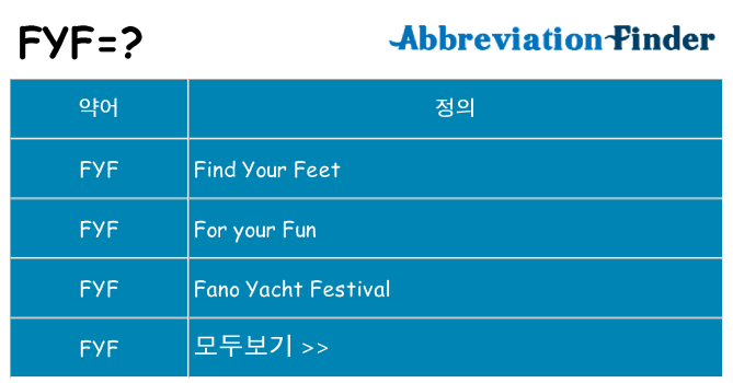 fyf 대 한 무엇을 서가