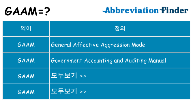 gaam 대 한 무엇을 서가