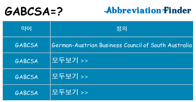 gabcsa 대 한 무엇을 서가
