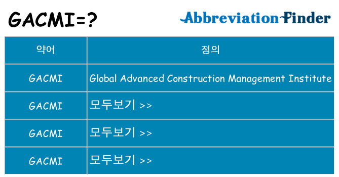 gacmi 대 한 무엇을 서가
