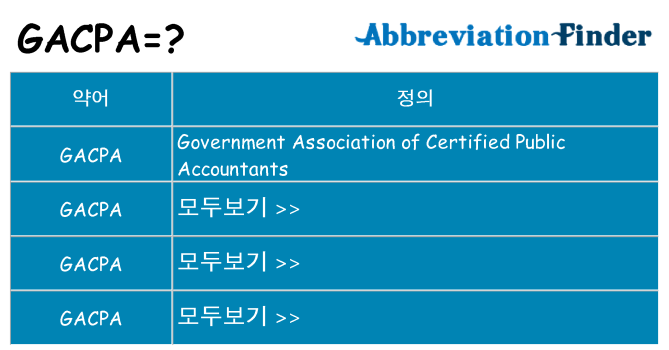 gacpa 대 한 무엇을 서가