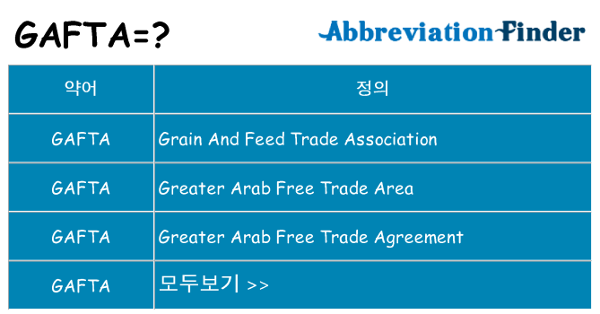 gafta 대 한 무엇을 서가