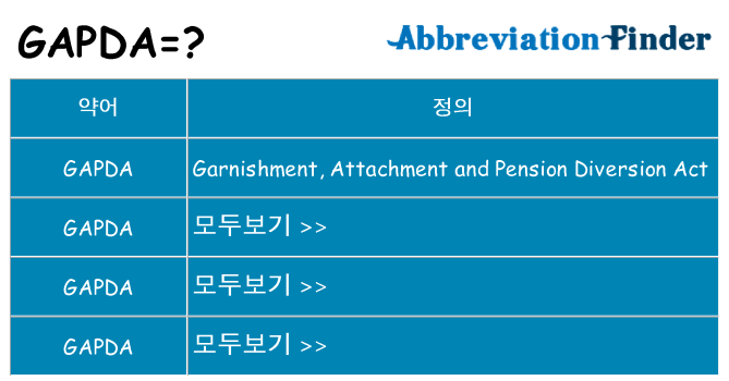 gapda 대 한 무엇을 서가
