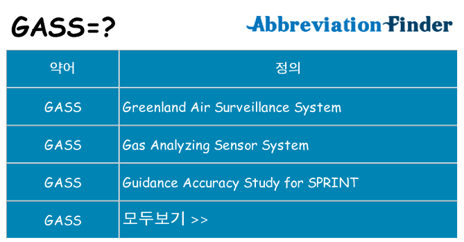 gass 대 한 무엇을 서가
