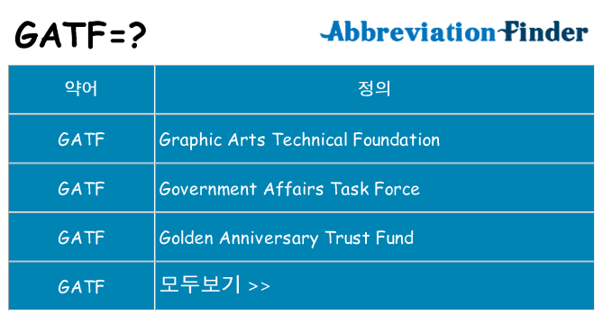 gatf 대 한 무엇을 서가