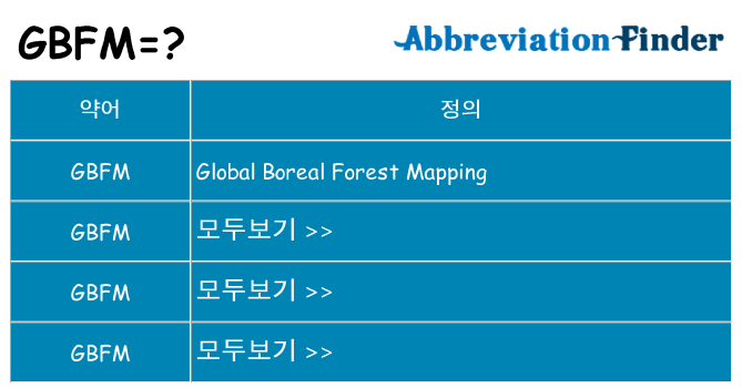 gbfm 대 한 무엇을 서가
