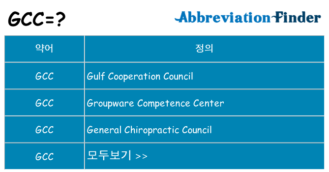 gcc 대 한 무엇을 서가