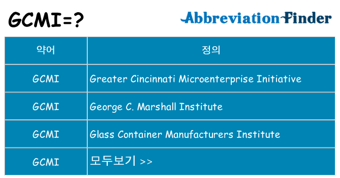 gcmi 대 한 무엇을 서가