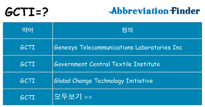 gcti 대 한 무엇을 서가