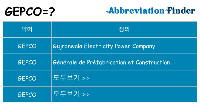 gepco 대 한 무엇을 서가