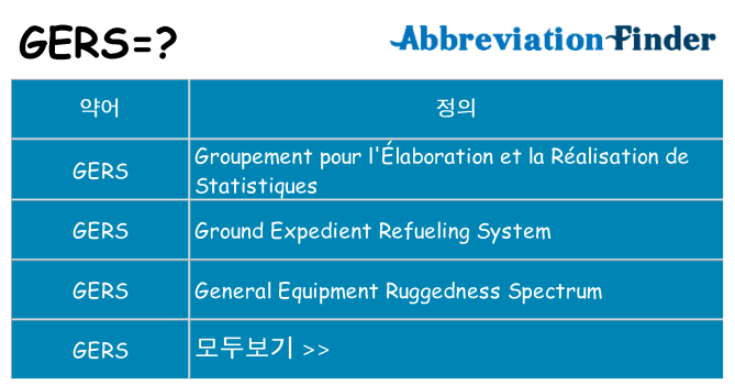 gers 대 한 무엇을 서가