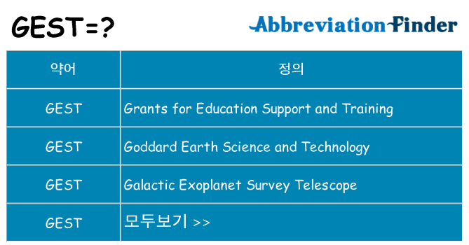 gest 대 한 무엇을 서가