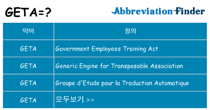 geta 대 한 무엇을 서가