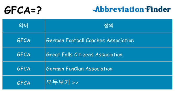 gfca 대 한 무엇을 서가