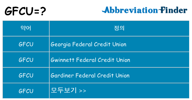 gfcu 대 한 무엇을 서가
