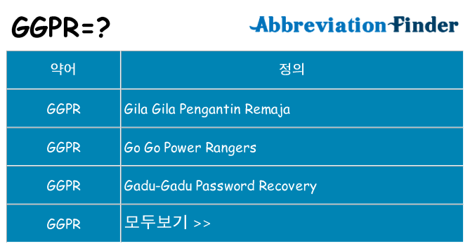 ggpr 대 한 무엇을 서가