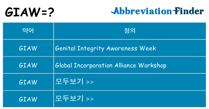 giaw 대 한 무엇을 서가