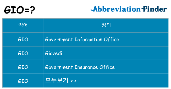 gio 대 한 무엇을 서가