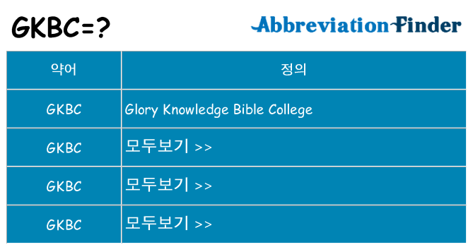 gkbc 대 한 무엇을 서가