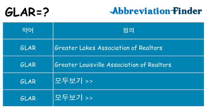 glar 대 한 무엇을 서가