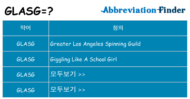 glasg 대 한 무엇을 서가