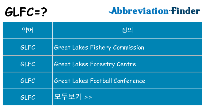 glfc 대 한 무엇을 서가