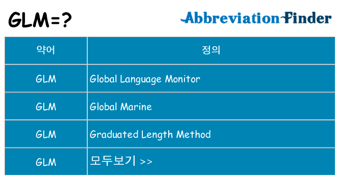 glm 대 한 무엇을 서가