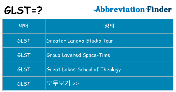 glst 대 한 무엇을 서가