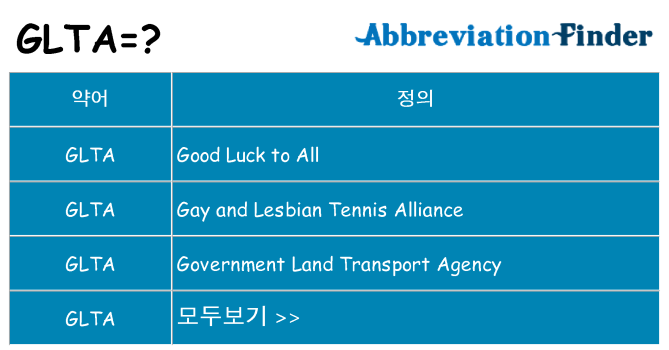 glta 대 한 무엇을 서가