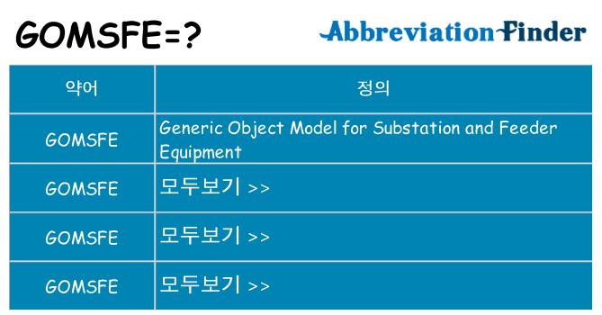 gomsfe 대 한 무엇을 서가