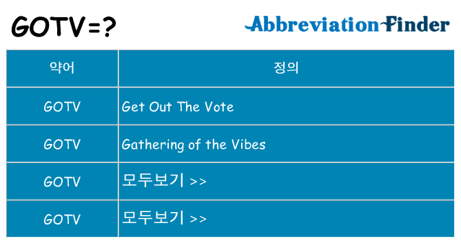 gotv 대 한 무엇을 서가