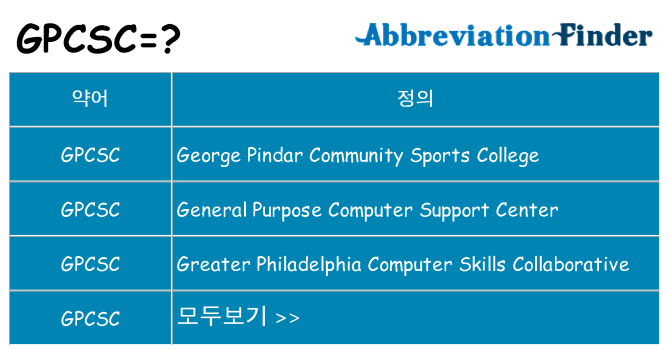 gpcsc 대 한 무엇을 서가