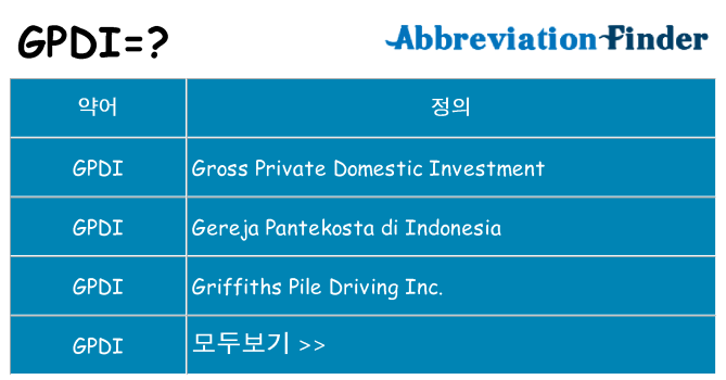 gpdi 대 한 무엇을 서가