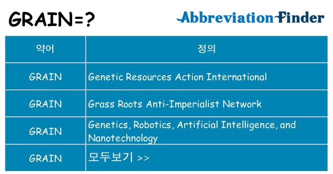grain 대 한 무엇을 서가