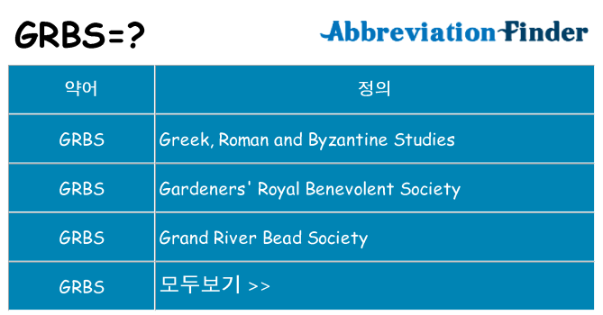 grbs 대 한 무엇을 서가