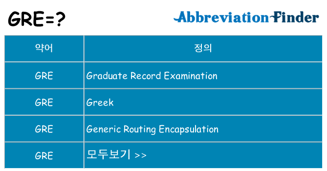 gre 대 한 무엇을 서가