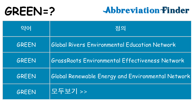 green 대 한 무엇을 서가