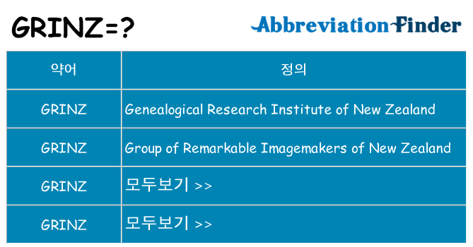 grinz 대 한 무엇을 서가