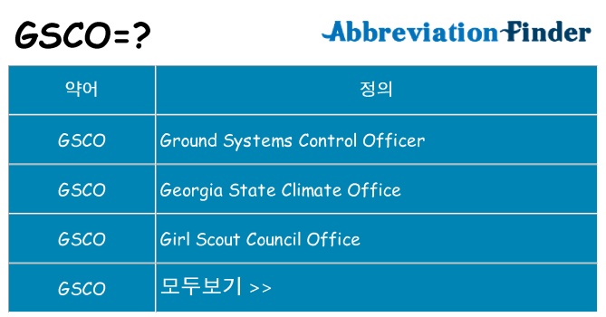 gsco 대 한 무엇을 서가