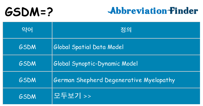 gsdm 대 한 무엇을 서가