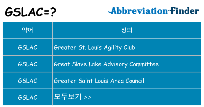 gslac 대 한 무엇을 서가