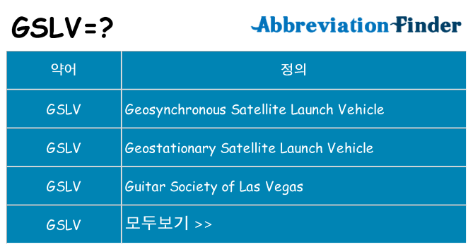 gslv 대 한 무엇을 서가