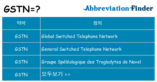 gstn 대 한 무엇을 서가