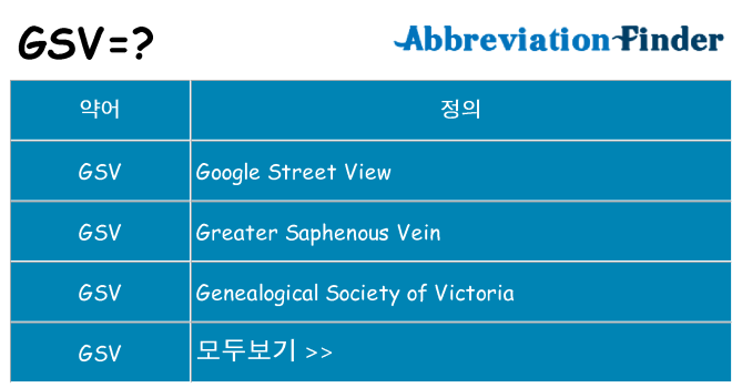 gsv 대 한 무엇을 서가