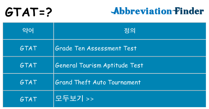 gtat 대 한 무엇을 서가