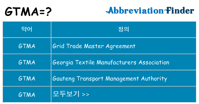 gtma 대 한 무엇을 서가