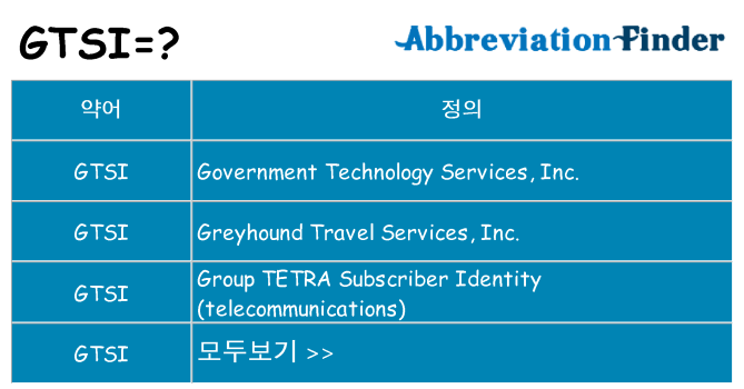 gtsi 대 한 무엇을 서가