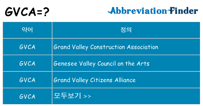 gvca 대 한 무엇을 서가