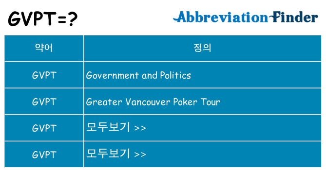 gvpt 대 한 무엇을 서가