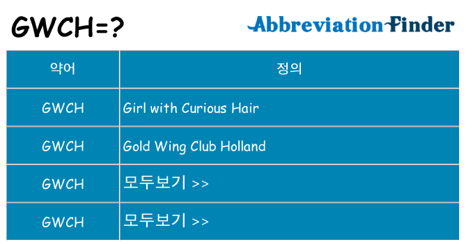 gwch 대 한 무엇을 서가